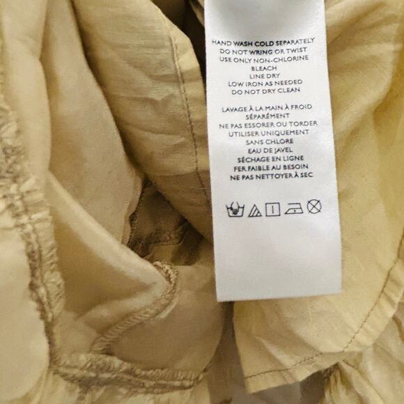 NEW Free People Calliope Ruffle Midi Skirt XS Tan Victorian Romantic Cottagecore - Picture 6 of 8